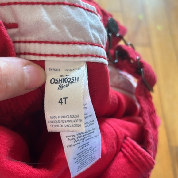 Oshkosh vestback Red Corduroy carpenter Overalls - Picture 7 of 8